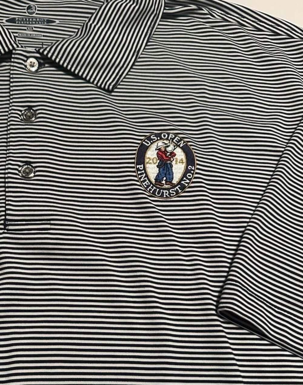 Putterboy XL Performance 2014 US Open Pinehurst No.2 Striped Golf Polo